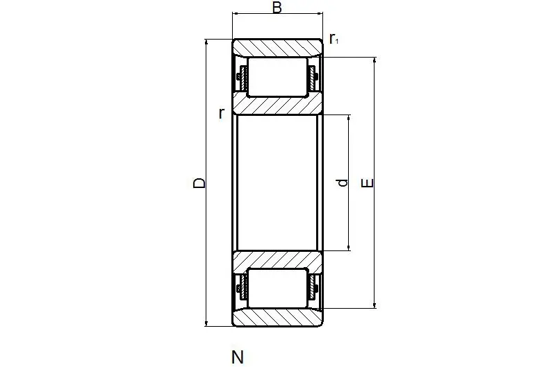 N203-E Single Row Cylindrical Roller Bearing (2)