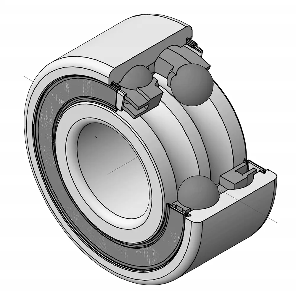 30/5-2RS Double Row Angular Contact Ball Bearing