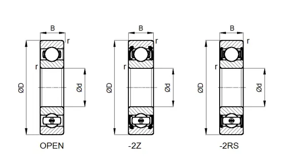 604 Single Row Deep Groove Ball Bearing (4)